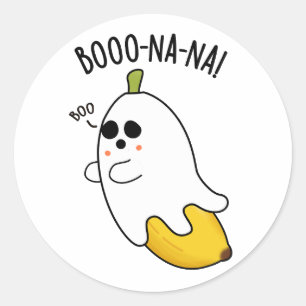Sticker Rond Boo-nana Funny Ghost Banana Pun