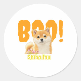Sticker Rond Boo ! Shiba Inu | Meilleures marchandises pour Shi