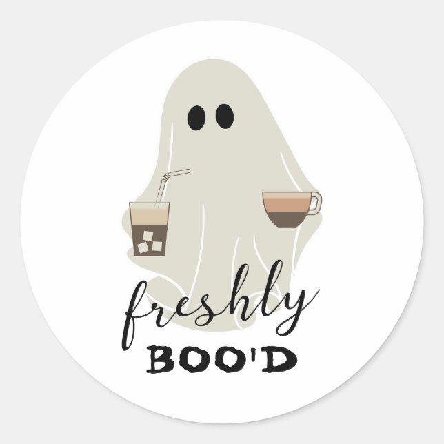 Sticker Rond Boo'd | Halloween Cute Ghost (Devant)