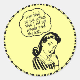 Sticker Rond Book Club - I Hope - Retro