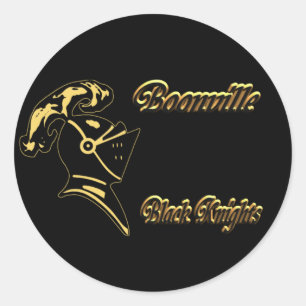 Sticker Rond Boonville Knight-Sticker-1 noir