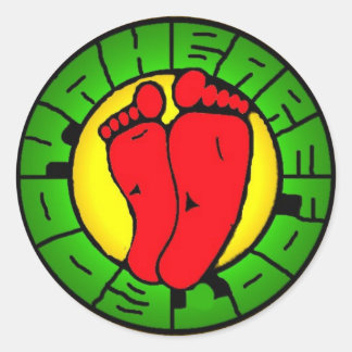 Sticker Rond Booyah_logo_rasta