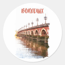 Sticker Rond Bordeaux France City Travel