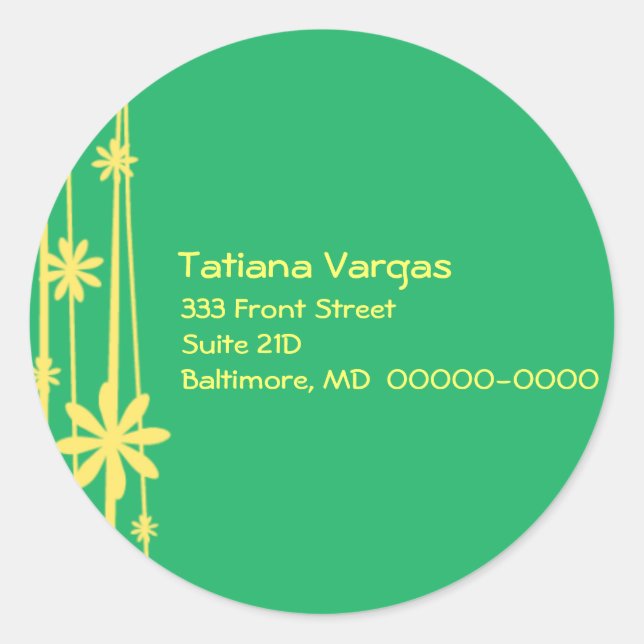 Sticker Rond Bords verts (Devant)