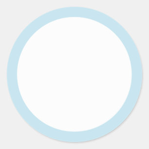Sticker Rond Bordure bleu ciel pâle vide