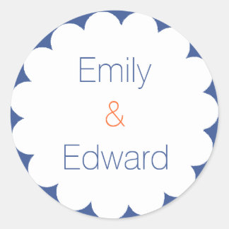 Sticker Rond Bordure bleue de la paille