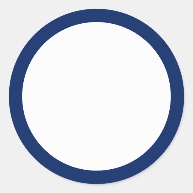 Sticker Rond Bordure couleur bleu marine (Devant)