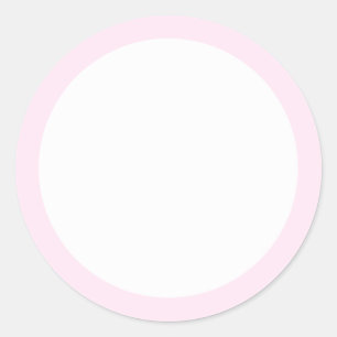 Sticker Rond Bordure couleur solide rose très pâle vide