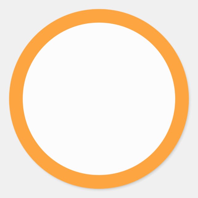 Sticker Rond Bordure orange vierge (Devant)