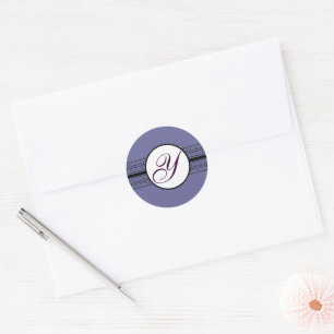 Sticker Rond Bordures Mariages monogrammes Périodes profondes