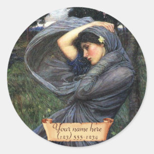 Sticker Rond "Boreas" Plaque d'enregistrement pré-Raphaelite de