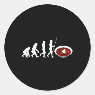 Sticker Rond Borschtsch Betterave ukrainien Borscht