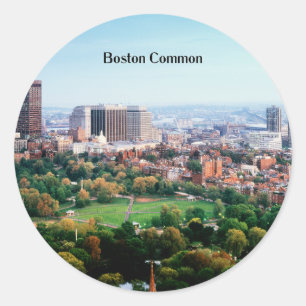 Sticker Rond Boston Common, parc public,