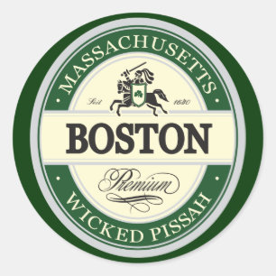 Sticker Rond Boston - pissah mauvais