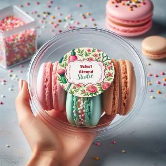 Sticker Rond Botanical Pink Stylist Beauty Business