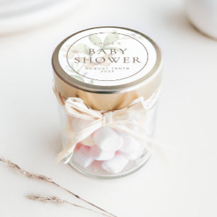 Sticker Rond Botanique sauvage Rustique Floral Invitation & Fav