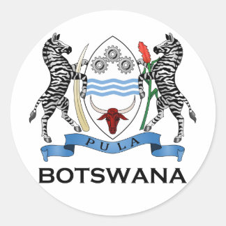 Sticker Rond BOTSWANA - drapeau/emblème/blason/symbole