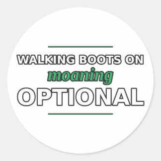 Sticker Rond Bottes de randonnée aux pieds, gémissements facult