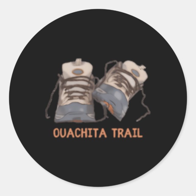 Sticker Rond Bottes de Randonnées de sentier Ouachita (Devant)