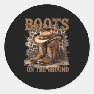 Sticker Rond Bottes Sur Le Terrain