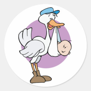 Sticker Rond Bouche avec bébé