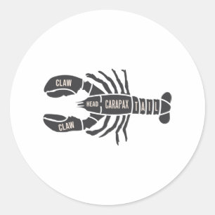 Sticker Rond Boucher de homard