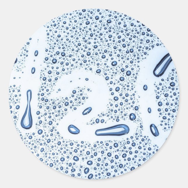 Sticker Rond Bouchon d'eau H2O (Devant)