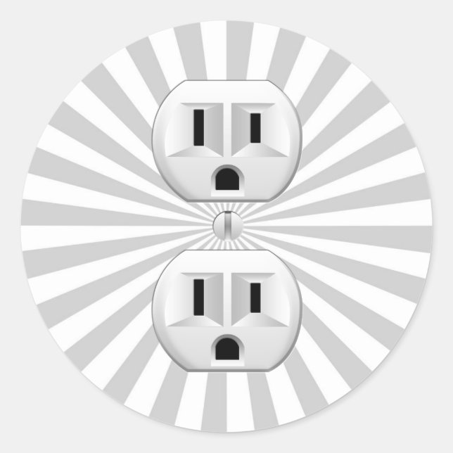 Sticker Rond Bouchon électrique Mur Outlet Fun Personnaliser Ce (Devant)