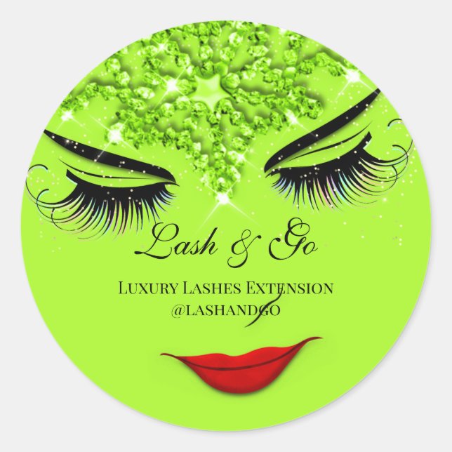 Sticker Rond Boucles d'extension de courge de maquillage Artist (Devant)