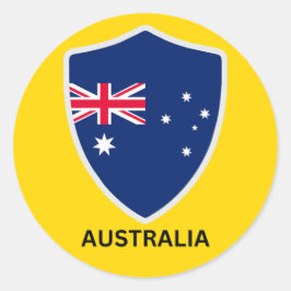 Sticker Rond Bouclier Australie