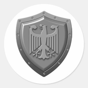 Sticker Rond Bouclier d'aigle allemand
