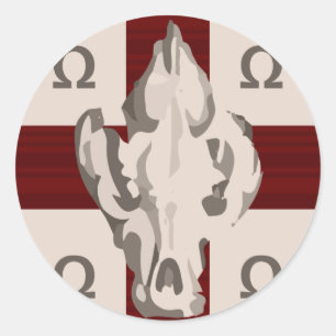 Sticker Rond Bouclier Hyena