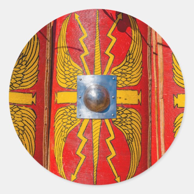 Sticker Rond Bouclier militaire romain - Scutum (Devant)