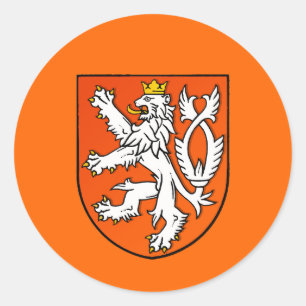 Sticker Rond Bouclier néerlandais de lion d'emblème néerland