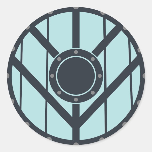 Sticker Rond Bouclier viking (Devant)