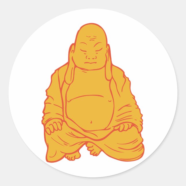 Sticker Rond Bouddha ~ Bouddhisme Bouddhisme Bouddhiste Sunburs (Devant)