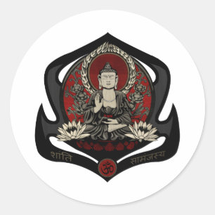 Sticker Rond Bouddha Gautama