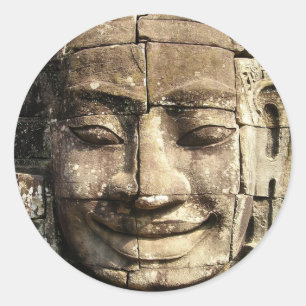 STICKER ROND BOUDDHA SOURIANT