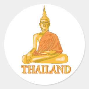 Sticker Rond Bouddha thaïlandais