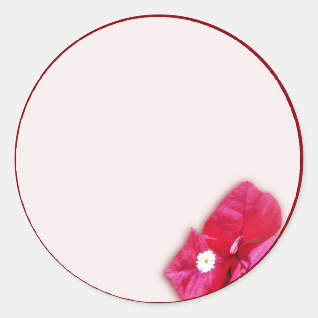 Sticker Rond Bougainvilliers en fleurs (Devant)