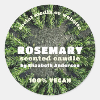 Sticker Rond Bougie de romarin