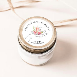 Sticker Rond Bougie florale