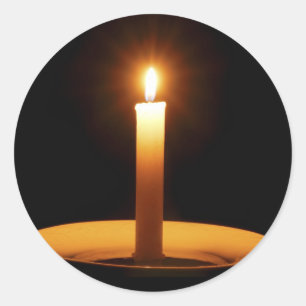 Sticker Rond Bougie Lit sur Black.jpg