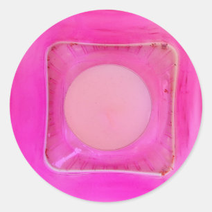 Sticker Rond Bougie, Sweet Rose Love Lumière aux chandelles