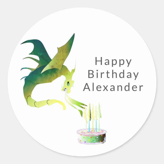 Sticker Rond Bougies d'anniversaire de dagon vert rose sur mesu (Devant)
