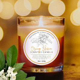 Sticker Rond Bougies en fleur d'oranger maison