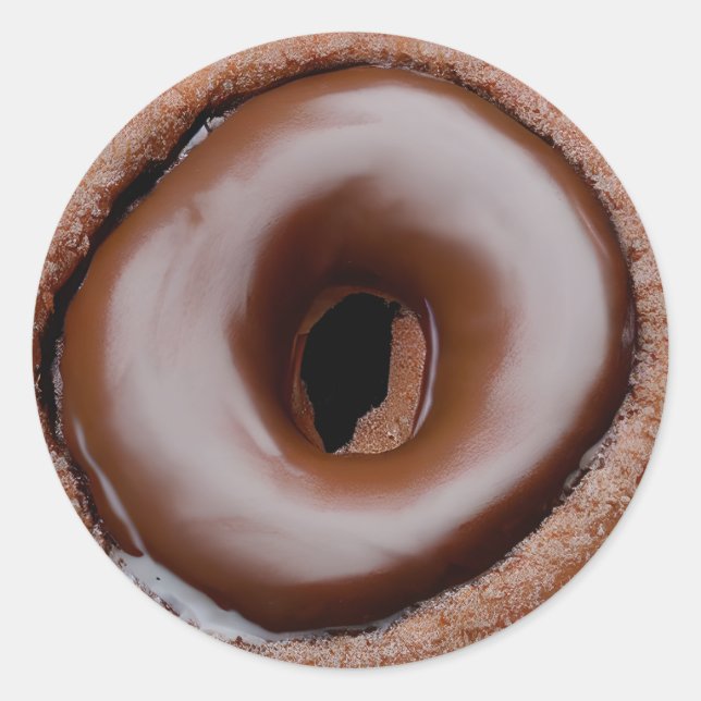 Sticker Rond Bouillie de chocolat congelée (Devant)