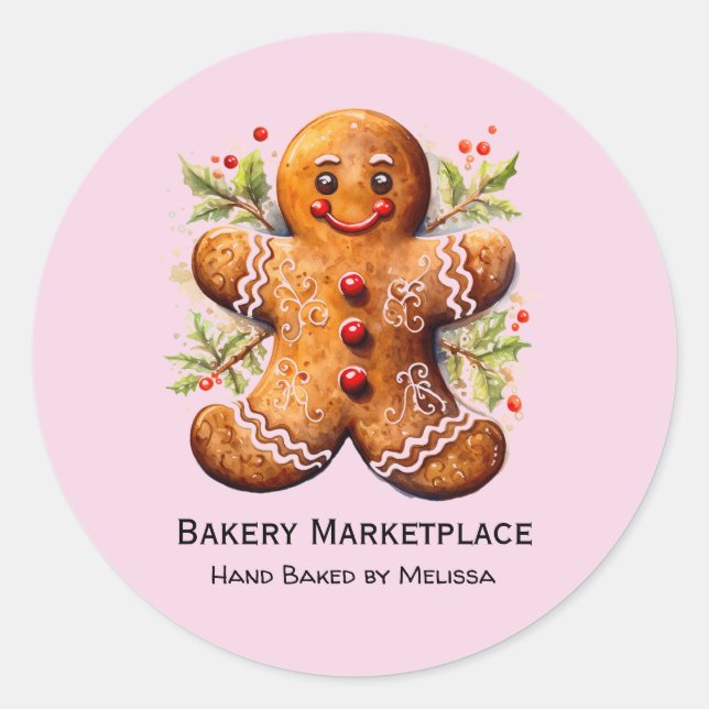 Sticker Rond Boulangerie à pain d'épice produit Stick Promo de  (Devant)