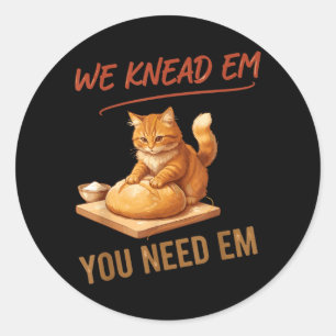 Sticker Rond Boulangerie au levain Nous les pétrissons Vous en