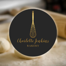 Boulangerie Black Gold Whisk Patisserie Script